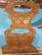 Classical French Portrait Carved Hall Mirror 