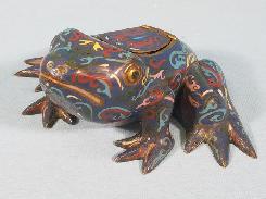 Cloisonne Incense Frog 