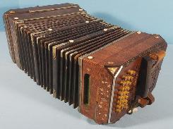 Carved & Inlaid Accordian 