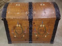   1855 Painted Immigrants Trunk 