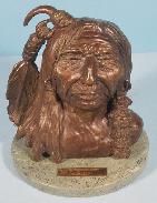   Charles M. Russell Indian Brave Sculpture