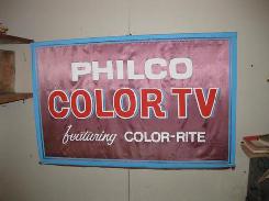 Philco Color TV Silk Banner
