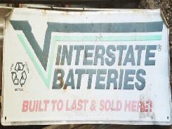 Interstate Battery Embossed Sign 