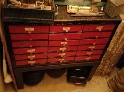 Industrial 18 Drawer Parts Cabinet