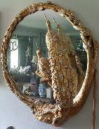 Large Ornate Gold Peacock Mirrors