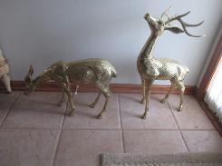 Brass Mantle Deer 
