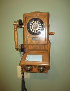 Modern Oak Thomas Crank Wall Phone