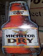 Michelob Dry Metal Bottle Sign 