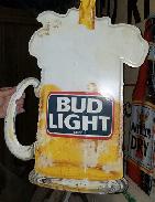 Bud Light Metal Mug Sign
