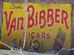 Van Bibber 10 Cent Cigars Metal Sign