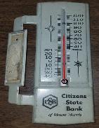 Citizens State Bank of Mt. Morris Thermometer
