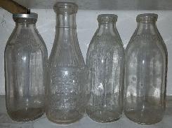 Glass Milk Bottle Collection 