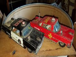Fire Chief Tin Motion Car