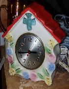 Session Blue Bird House Electric Kitchen Clock