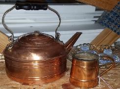 Copper Tea Pot & Mug