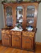 Country Pine 2 Pc. Display Cupboard