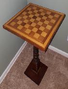 Inlaid Checker Board Top Game Table