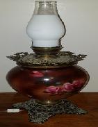 Ornate Painted Parlor Lamp