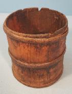 Early Oak Stave Sugar Bucket 
