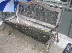 Ornate Cast Iron Bench 