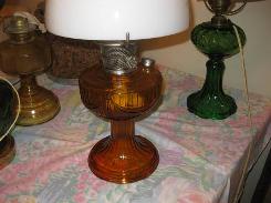Aladdin Amber Short Lincoln Drape Lamp 