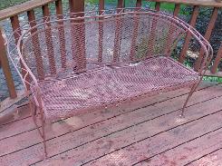 Fancy Mesh Iron Porch Love Seat
