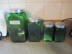 Green Hoosier Jars 