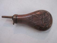 Embossed Copper Powder Flask 