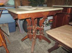 Walnut Victorian Marble Top Parlour Tables