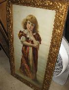 Victorian Girl Framed Lithograph