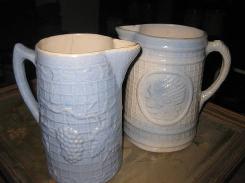 Blue and White Indian Chief Milk Pitcher