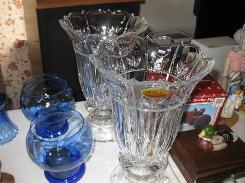 Block Czech Lead Crystal Vases