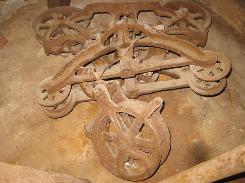 Antique Cast Iron Hay Trolleys