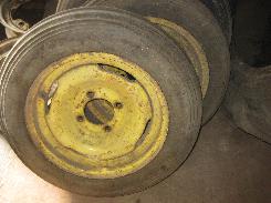 Pair of John Deere Front Tires & Rims 