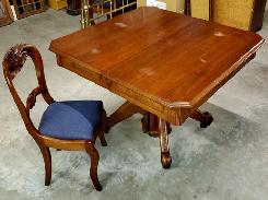 Victorian Walnut Square Dining Table