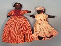 Early Black Character Clothe Dolls 