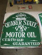 Quaker State Motor Oil DS Porcelain Sign