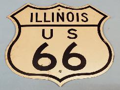 Illinois US Rt. 66 Metal Sign 
