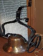 Brass Bell w/ Iron Hanging Frame