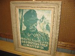 WWII Waffen SS Mountain Troop Recruitment Poster