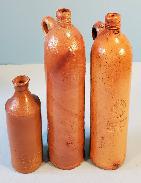 German Stoneware Beer Bottles 
