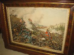 Civil War Battle of Franklin Colorful Litho 