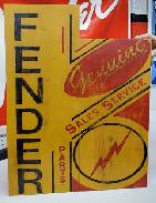 Fender Sales Service Sign