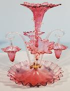 Cranberry Victorian Epergne 