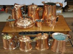 Majestic Copper & Brass Coffee & Tea Pots 