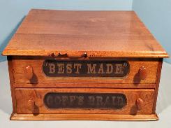Goff's Braid Walnut Two Drawer Spool Cabinet 