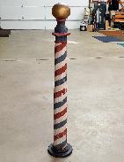 Folk Art Painted Barbers Pole
