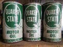 Early Quaker State Metal Oil Cans