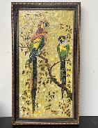 F.R. Haentze Parrots Acrylic On Canvas