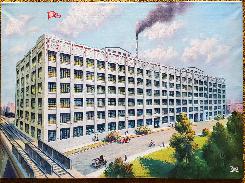 Excelsior Schwinn Factory on Canvas